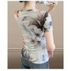 Summer New Mesh Women's Short Sleeved V-neck Top Fashionable Base Shirt Stylish and Chic Ice Silk T-shirt