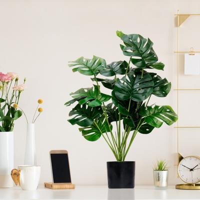 Künstliche Monstera-Pflanze, Faux-Monstera-Blätter, Strauß, künstliche tropische Pflanzen, Innendekoration, Grünpflanzen für das Wohnzimmer im Homeoffice