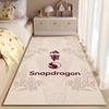 Sports Area Rug, Manchester United Snapdragon Rose Floral Minimal Poster, Fan Cave Decor, Non-Slip Mat