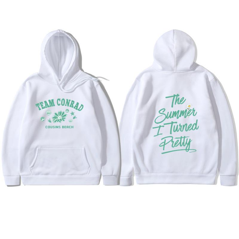 The Summer I Turned Pretty Printed Loose Hooded Sweater Hoodie Jacket XS