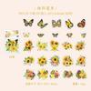 50Pcs Colorful Butterfly & Flower Sticker Pack Forest Fresh Mixed Style Journal Scrapbook DIY Supplies