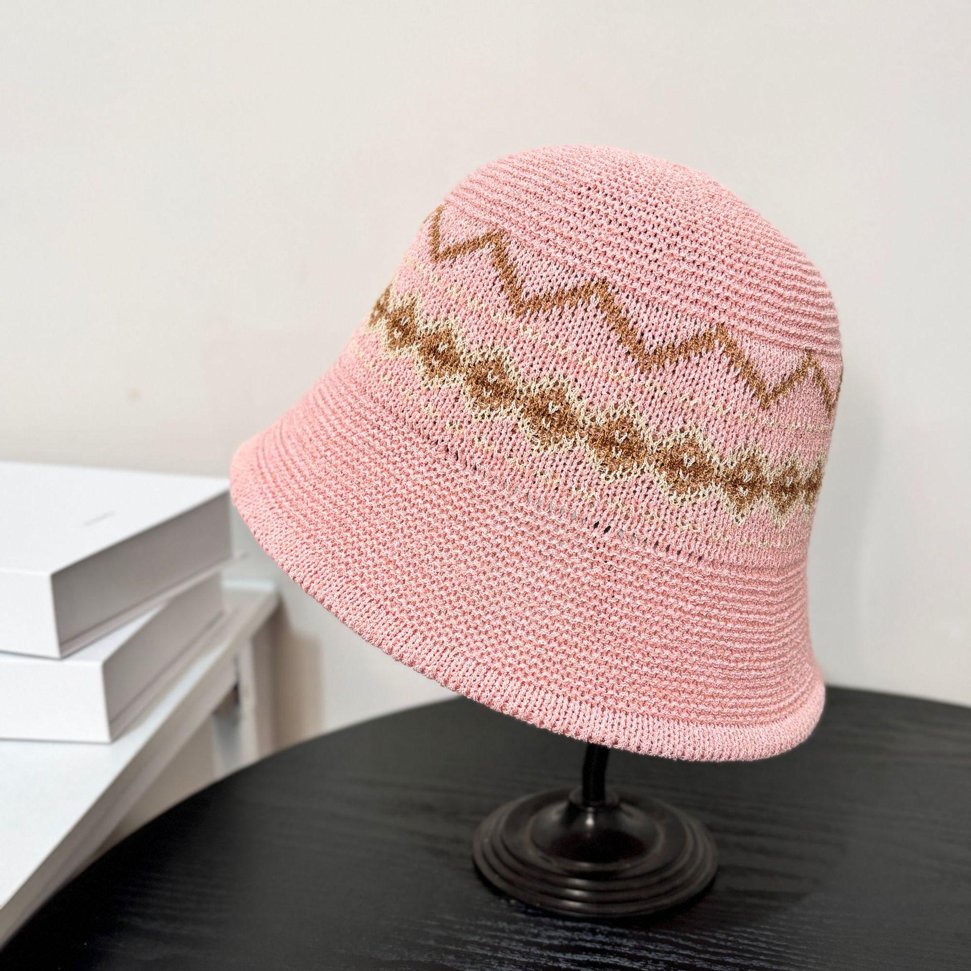 

Весна и лето этнический узор цветная шляпа-ведро летняя большая шляпа-ведро с карнизом показать лицо маленькая модная универсальная шляпа-ведро защита от солнца M（56-58cm） розовый