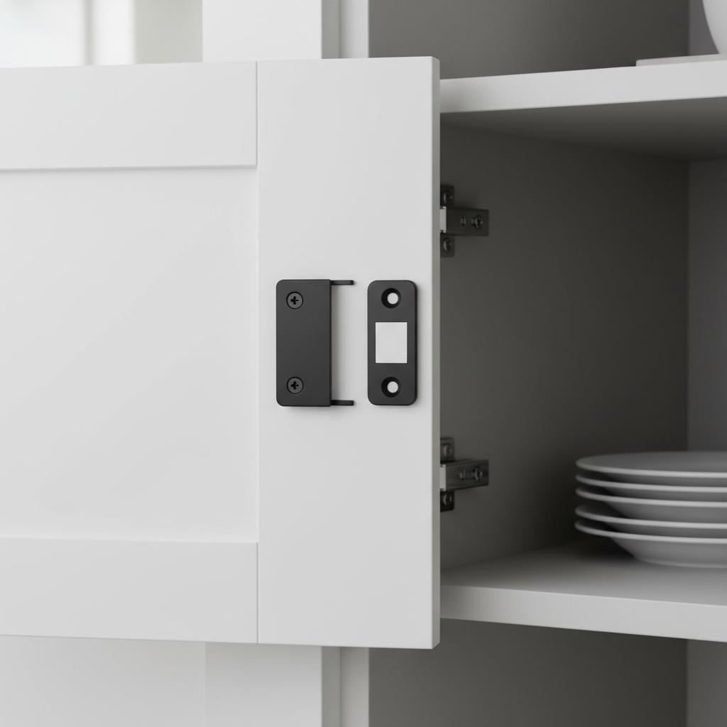 L-Type Strong Magnetic Door Closer Cabinet Catches Latch Magnet Wardrobes Door Stopper Ultra Thin Closures Furniture Fittings