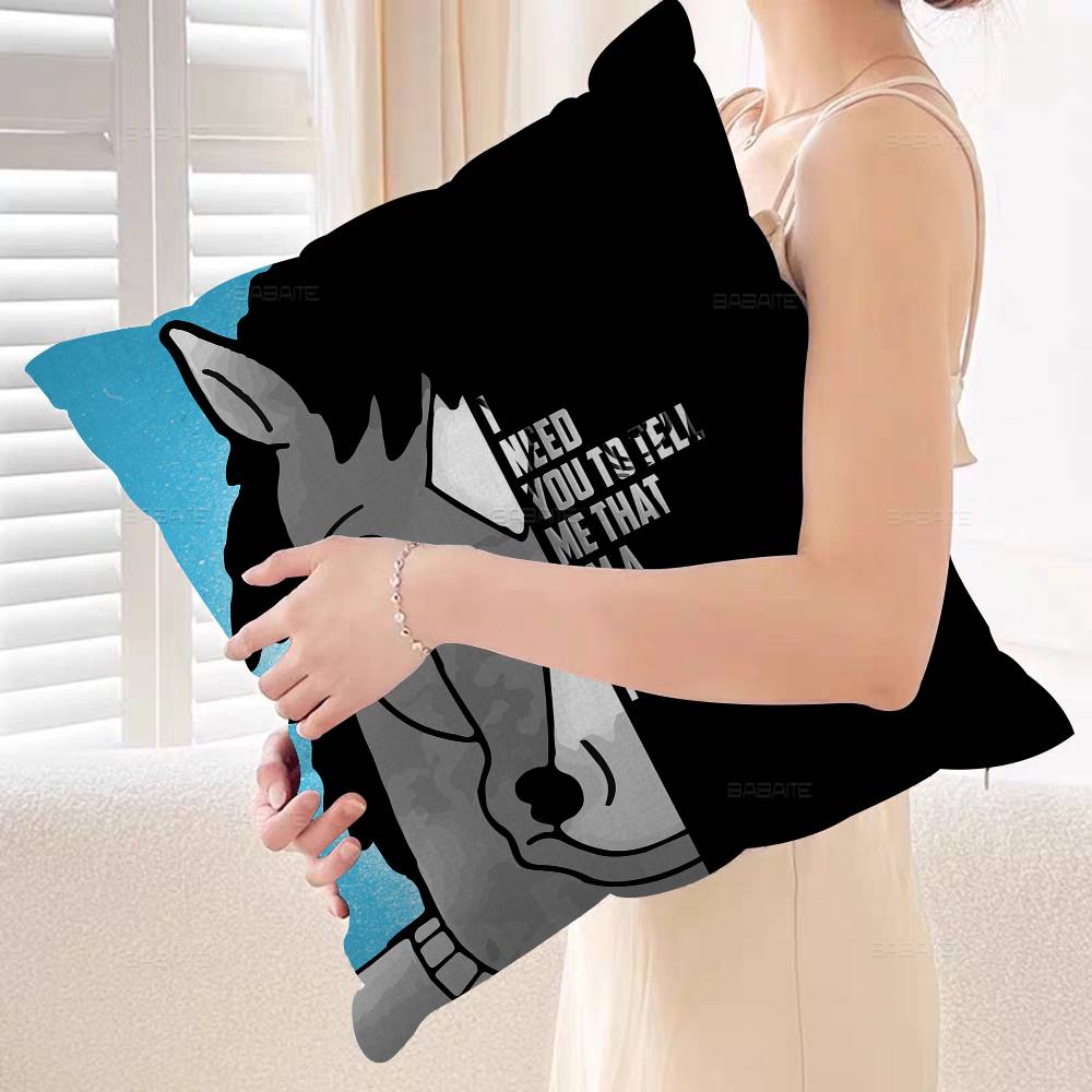 B-Bojack Print Anime Pillow Anime Pillow Sofa Bed Head Pillow Cover Cushion Cover 45x45 Cm Fashion