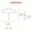 10 Bone Double Layer Automatic Umbrella Clear Umbrella Automatic Folding Umbrella Windproof Reinforcement Thickened Umbrella
