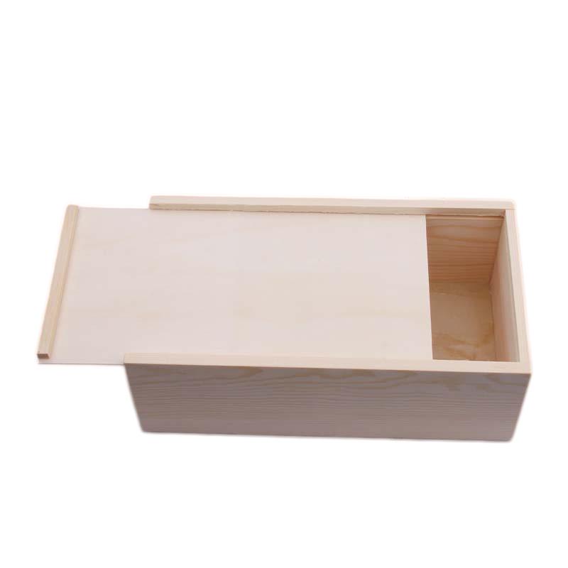 Natural Pine Wood Tissue Box with Oval Opening