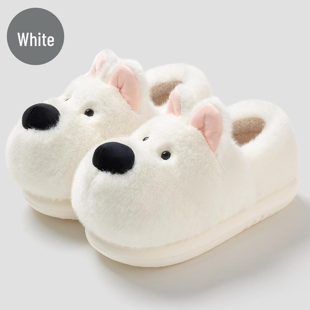 Warm Winter Cartoon Cotton Slippers for Men and Women - Heel Cover, Anti-slip, Suitable for Outdoor Wear