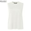ZANZEA Women Casual O-neck Summer Sleeveless Knitwear Tank Tops