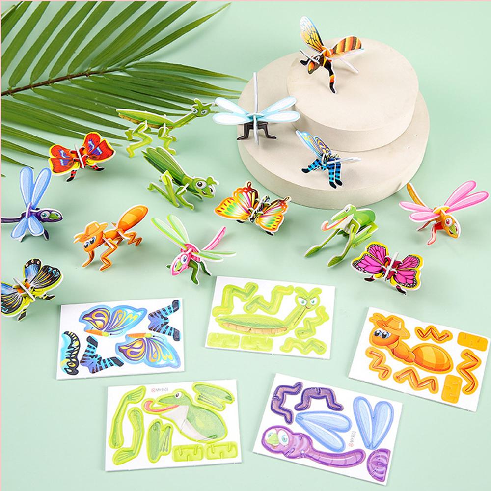 50Pcs 3D Fun DIY Insect Assembly Toy Kids Birthday Party Gift Kindergarten Kids Back To School Prize Gift Pack Pinata Filling