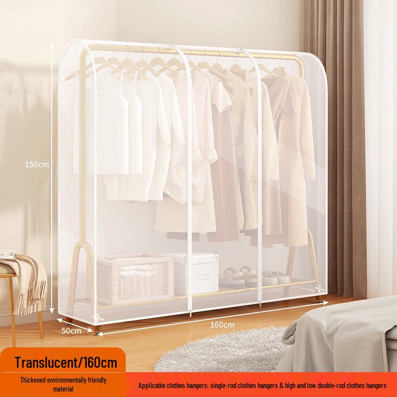 Popular Double-Rod Floor-Standing Garment Dustproof Cover Hanger