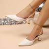 Europe, America 2025 spring and summer new light mouth metal heel high heels women's sexy square head bag head sandals women's shoes