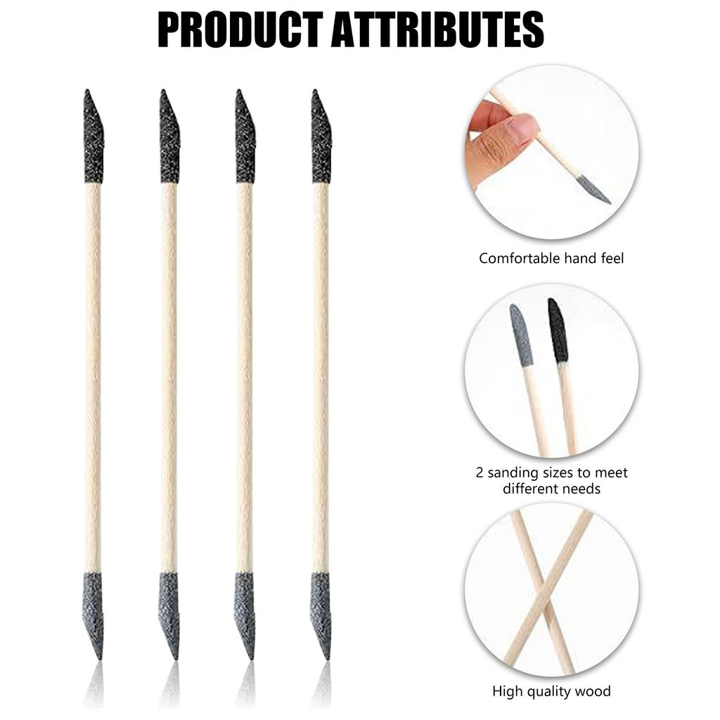 20/30/60PCS Double Head Fine Detail Sanding Sticks for Wood and Plastic Model Polishing Craft Sanding Tools 150/280 Grit