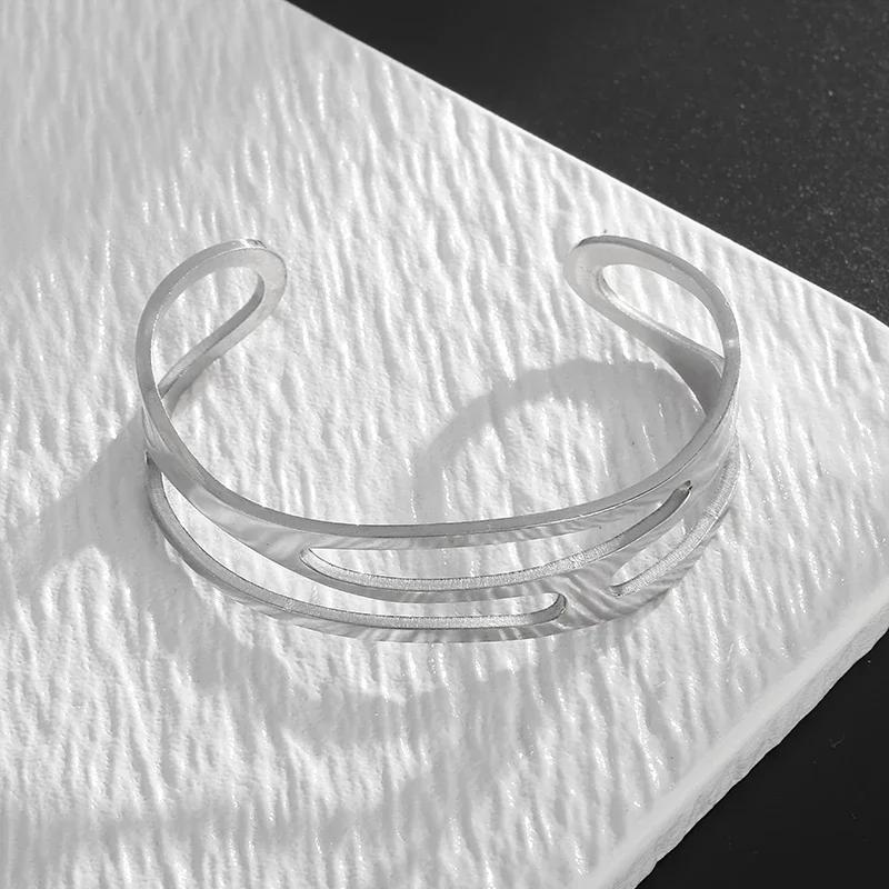 Exquisite Shining Star Zirconia Open Bracelet Fashionable Women's Evening Bracelet Girls Trendy Party Jewelry Gift