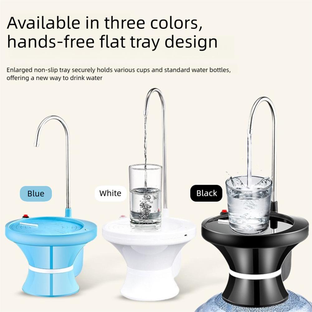 Automatic Electric Drinking Water Bottle Pump With Spill-Proof Tray For Gallon Bottle Dorm Room Space-Saving Hydration Hub
