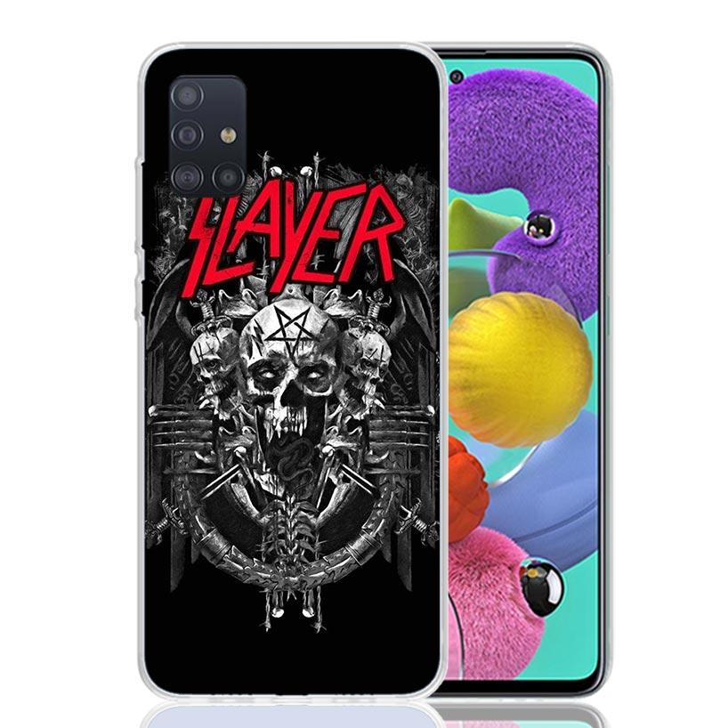 Slayer Heavy Metal Rock Band Phone Case for Samsung Galaxy A52 A51 A50S A12 A22 A32 A72 A10S A30S A31 A71 Note 20 Ultra 10 Plus