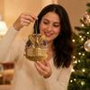 Christmas Tree Ornament, Golden Commemorative Keepsake, 0th Anniversary