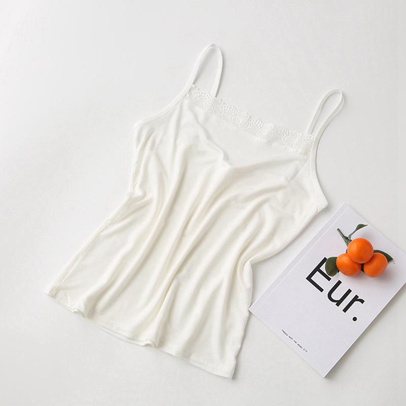 

Summer sling vest women s high elastic slim-fit sling shirt, bottom tube top One size fits all белый