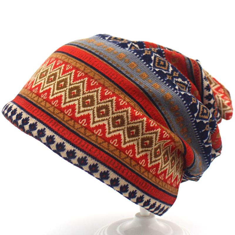 Unisex Atmungsaktive Warme Chemo Kappe Gestreifte Gedruckt Beanie Mütze Schädel Kappen Boho Stil Kopf Wrap