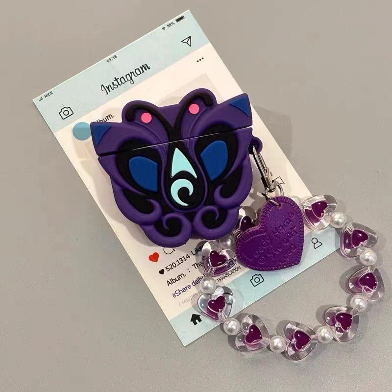 

Magic Sound Beatsstudiobuds Earphone Shell Magic Sound Beats Studio Buds + Protective Case Niche Silicone All-Inclusive Shatter-resistant Soft Case Beats studio buds Dark Fairy-With Bracelet