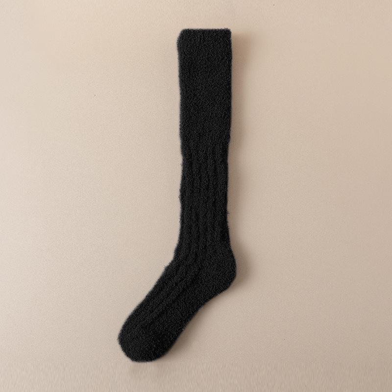 Couple's Coral Fleece Winter Socks: Thick, Velvet-Lined, Cozy Home Sleep Socks for Calf Warmth