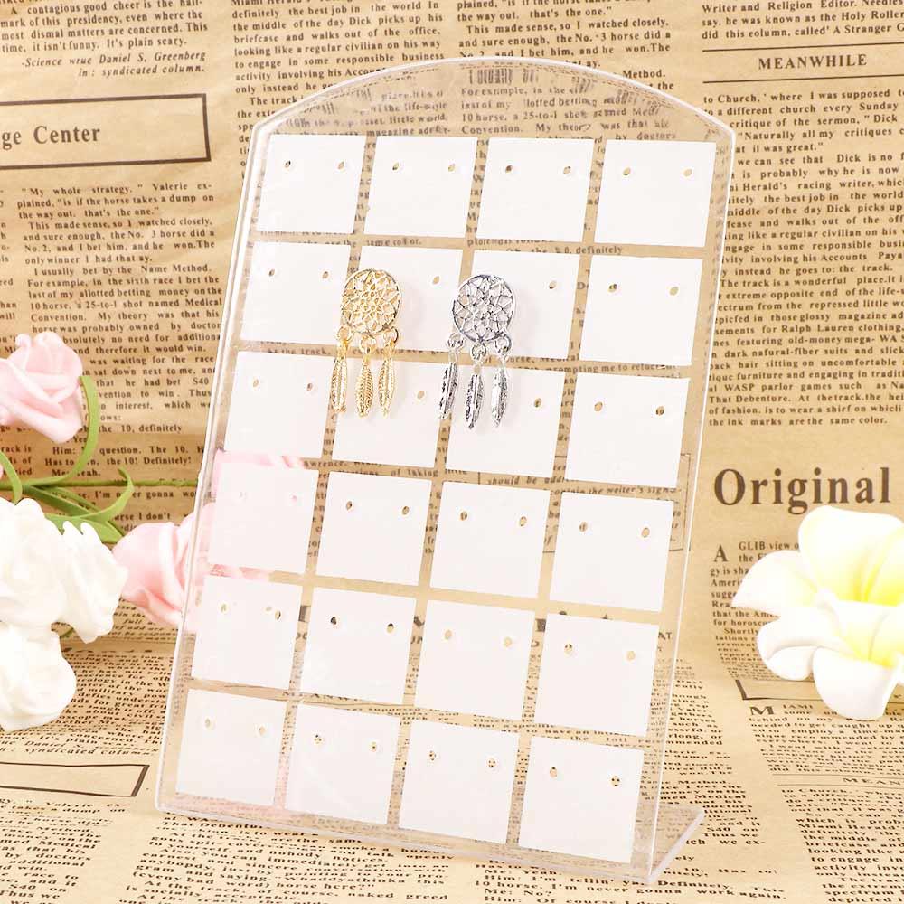 Women Beauty Display Holder Tool 24 Pair Earrings Earring Box Jewelry Frame Jewelry Rack
