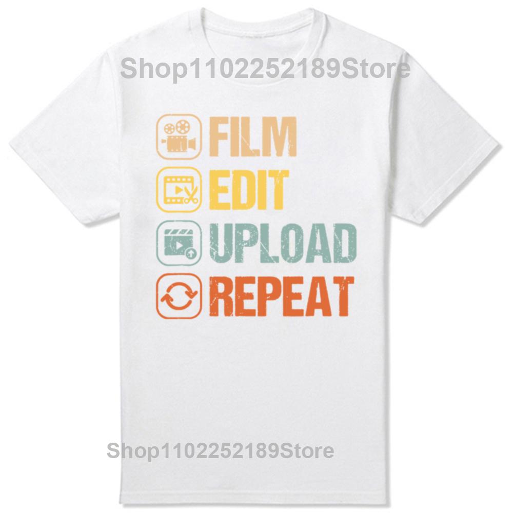Graphic Cotton Streetwear Short Sleeve Vintage Movie Director Gifts Tshirt Camera Vintage Film Making Filmmaker T Shirt Summer