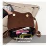 Korean Style Women's Wide Strap Crossbody Saddle Bag - Retro Chic