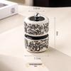 Ceramic Retro Toothpick & Cotton Swab Holder - High-End Home Decor Jar