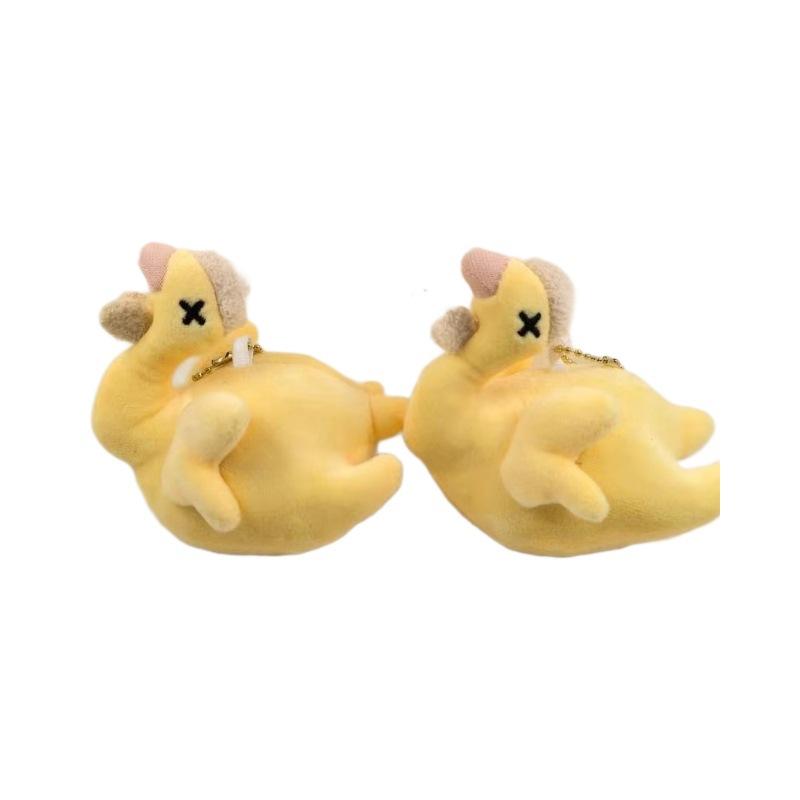 Cute Cartoon Plush Burger Fries Keychain Pendant for Girls Students Couples