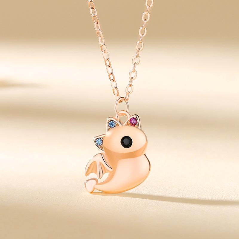 

Танциз S925 стерлингового серебра Роскошное индивидуальное ожерелье с подвеской женское классическое ожерелье прилива розового золота