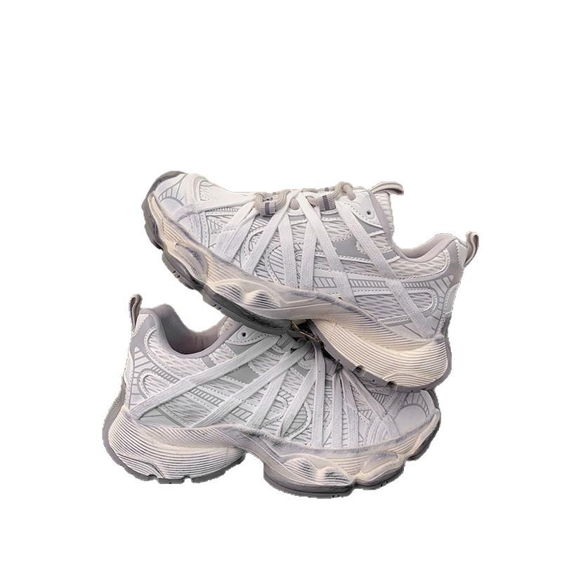 Yueyu thick-soled straps trendy cool dad shoes women's 2025 autumn European station mesh breathable heightening fashion sports shoes