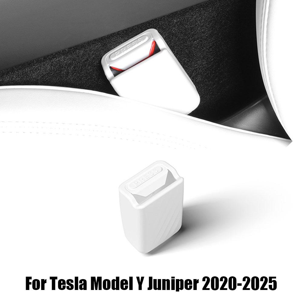 For Tesla Y 2020-2025 Front Belt Silicone Protector Full Cover for Model 3 Belt Buckle Base Covers T6t2