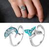 Blue Marine Animal Themed Rings Polished Interior Process Strong Wear