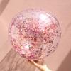 Gold Glitter Transparent PVC Beach Ball - Inflatable Water Toy & Photo Prop