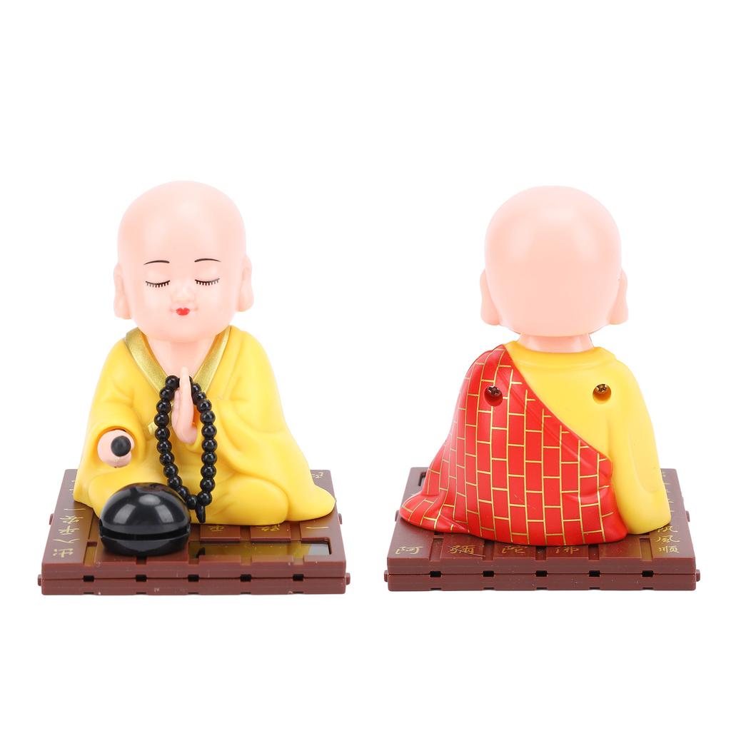 Solar Kleine Mönchsfigur Lustiges Nickendes Lichtsensor Energiesparend Solar Kleine Mönchsornament für H