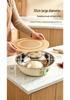 Thickened Food-Grade Stainless Steel Bowl: Ideal for Dough Mixing, Vegetable Washing & Baby Bottles.