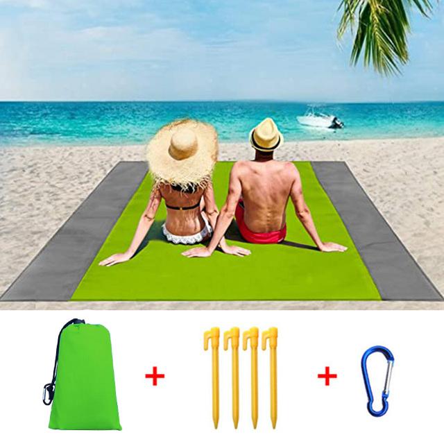 Beach Blanket Sandproof Large Size 83"x78"sandfree Picnic Blankets Waterproof Lightweight Mat For 2-4 Adults Travel Camping