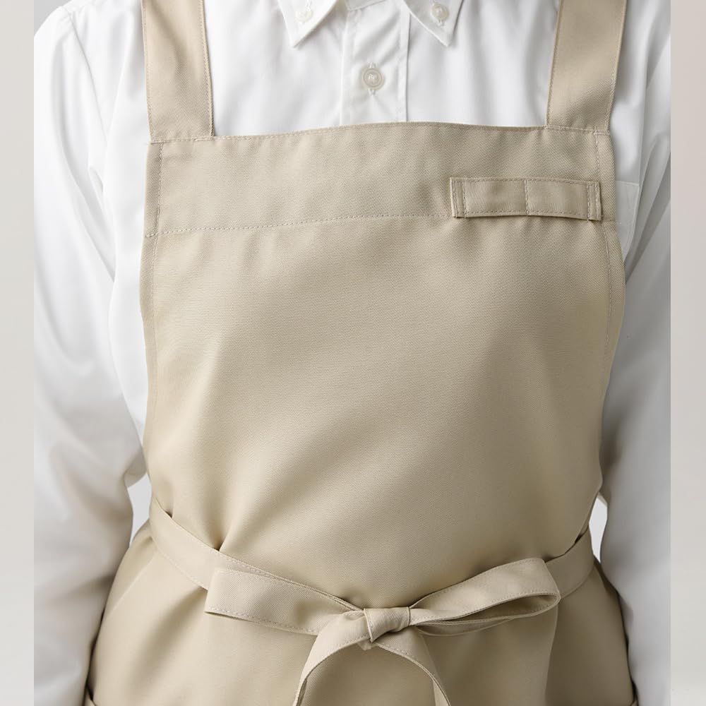 Bib Apron Bib Short Apron CT2398 6 Brown Free [Seven Uniform]