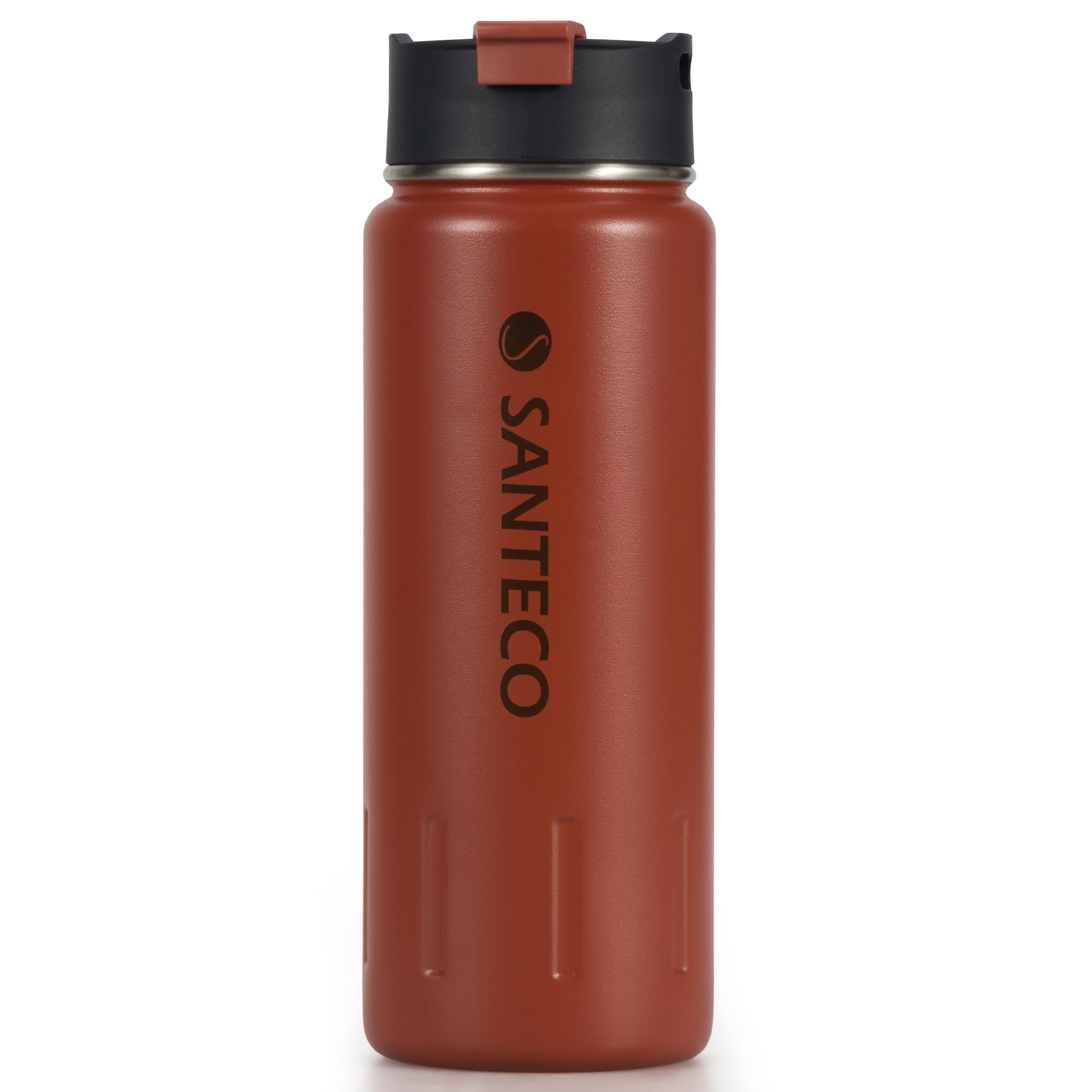 

SANTECO Stainless Steel Vacuum Insulated Water Bottle with Lid, 710ml Capacity, Insulates Hot and Cold Water, Wide Mouth, Sports Bottle for Car and