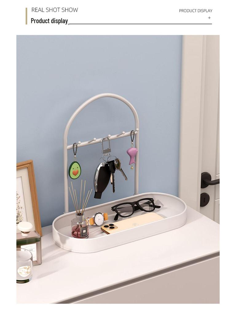 Multi-Purpose Entryway Storage Rack: Key, Shoe, Jewelry & Mask Organizer