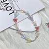 Y2K Candy Colors Cellphone Keychain Butterfly Beaded Butterfly Mobile Phone Chain  Pendant