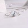 Bague Ringen S925 Silver Necklace Mosang Stone Pure Pendant with Chain Silver Jewelry Plated with Platinum Straight