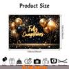 2D Flat Banner, Happy Birthday Banner In Spanish Language with Balloons, Indoor and Outdoor Yard Decoration Banner