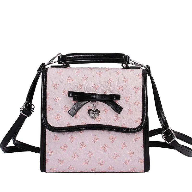 

Женская повседневная модная сумочка: Модный трендовый простой шикарный рюкзак и школьный рюкзак для студентов, осень 2025 розовый