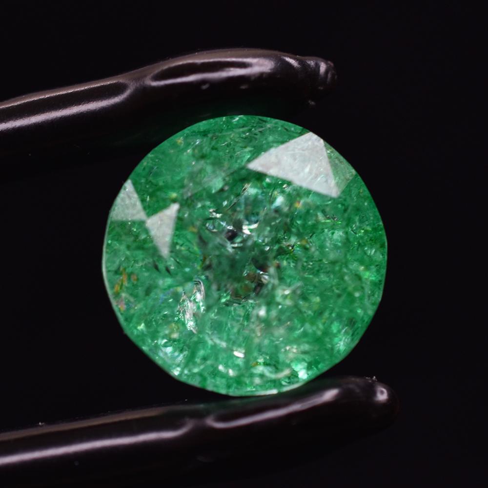 Natural Green Colombian Emerald 20.95ct Round Cut AA Certified Loose Gemstone