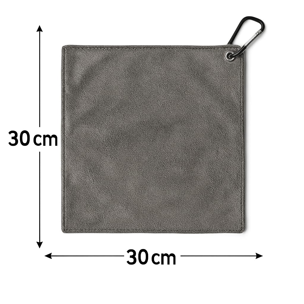 Golf Towel with Highly Absorbent Instantly Removes for Clubs Sports Hand 3 Colors JFOLKS 2-Pack Carabiner, Quick-Drying & Microfiber, 30x30cm,