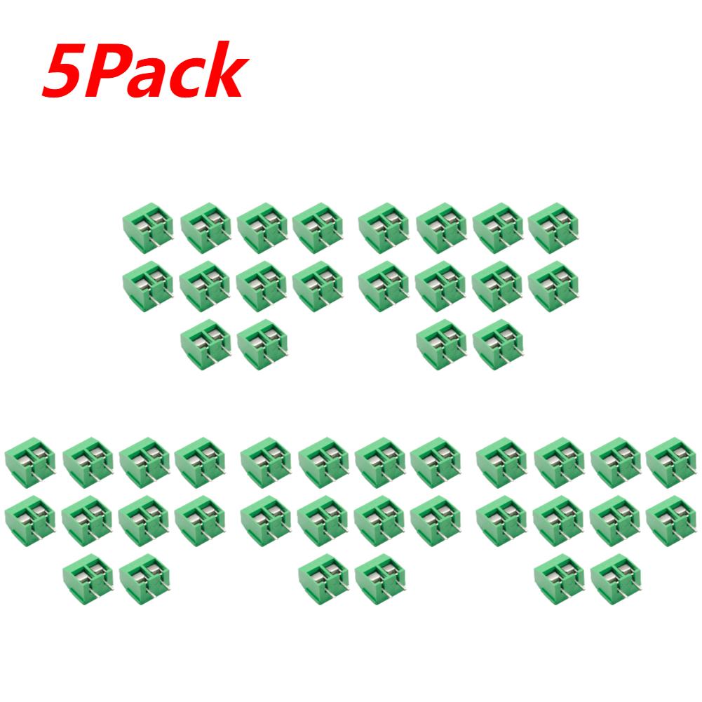 10-100PCS KF301 2P/3P PCB Terminal Block Connector Blue Green PCB Screw Terminal Block Connector Assortment Kit for Arduino