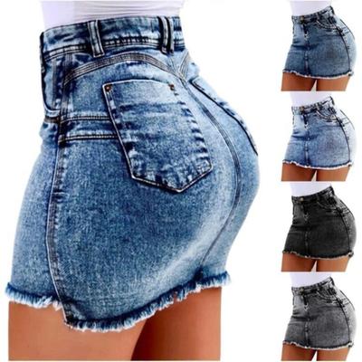 Minirock Damen Waschen Mini Weiblich Kurze Röcke Sommer Damen Sexy Jeansrock Röcke für Damen Knielang Lässig