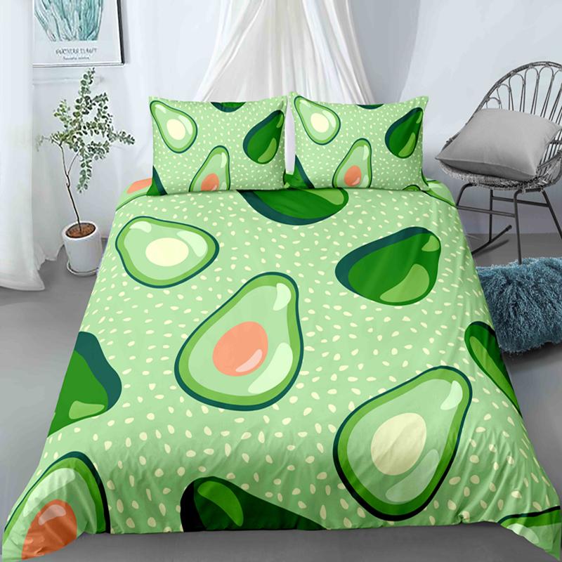 Cartoon Lustige Avocado Bettbezug - Sommerfrucht-Thema Für Kinder Jungen Mädchen & Erwachsene