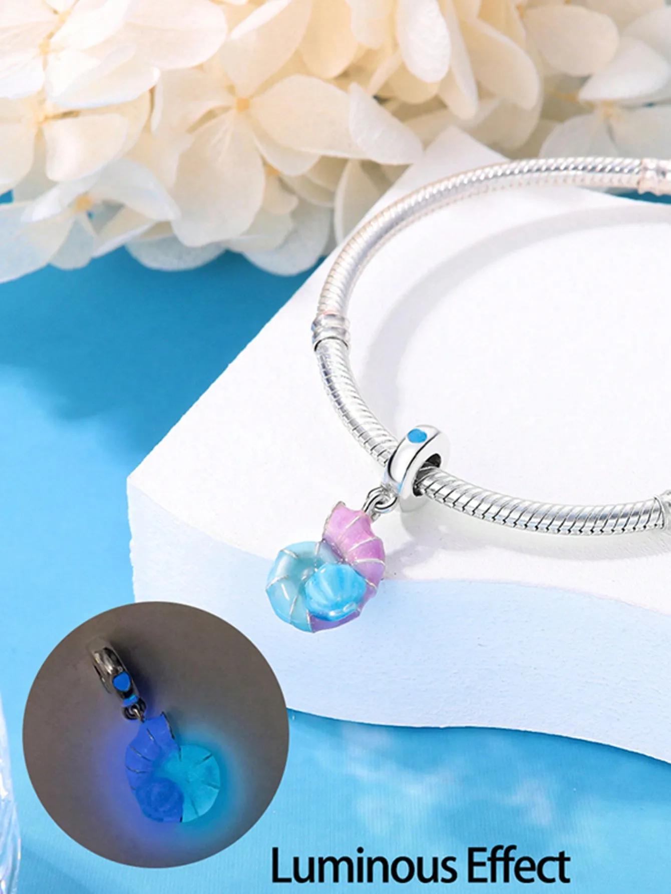 Посеребренные Оригинальные Шармы Морские Ракушки Морская Звезда Бусины Подходят для Браслета Женские Украшения Подарок